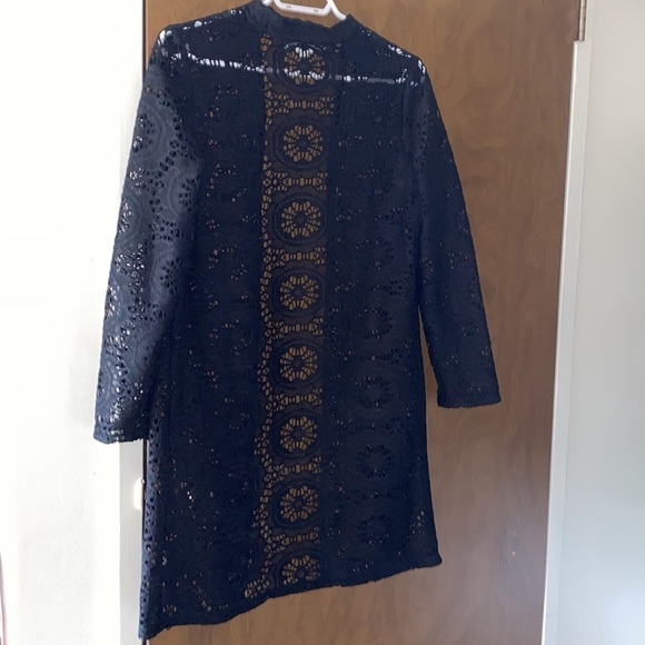 Cleo Petites Jet Black  Open Front Cardigan - Picture 6 of 7